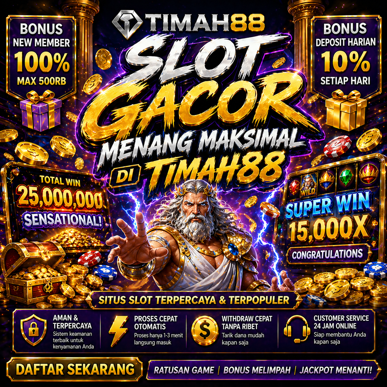 Slot Gacor TIMAH88: Pilihan Terbaik Main Slot Online Bonus Melimpah
