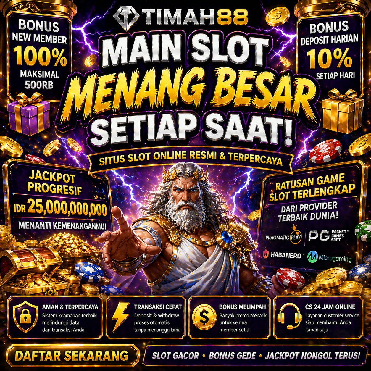 TIMAH88 Situs Slot Online Terpercaya Bonus Besar dan Jackpot Menarik