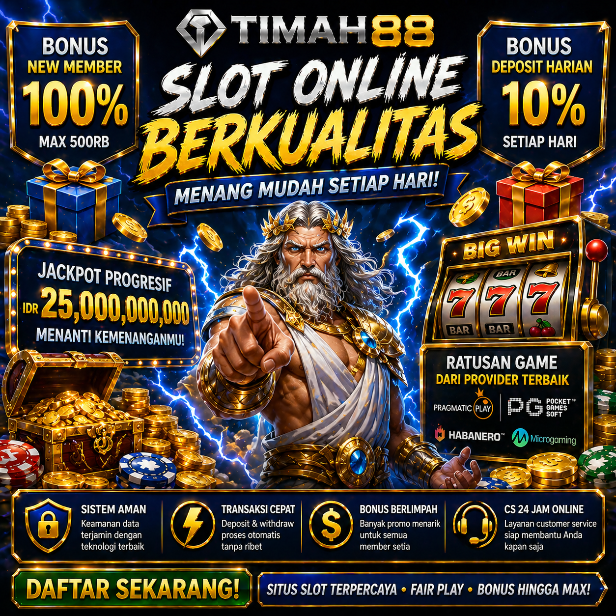 Slot Online Berkualitas dan Menang Mudah Bersama TIMAH88