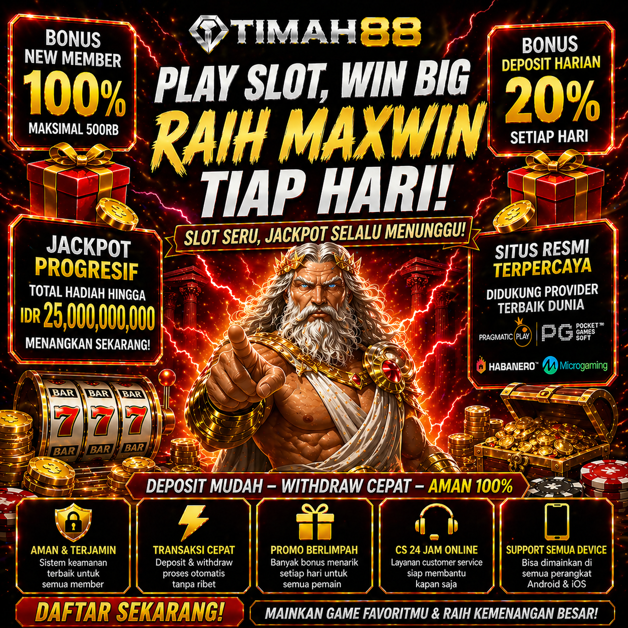TIMAH88 Play Slot, Win Big dan Raih Maxwin Tiap Hari!