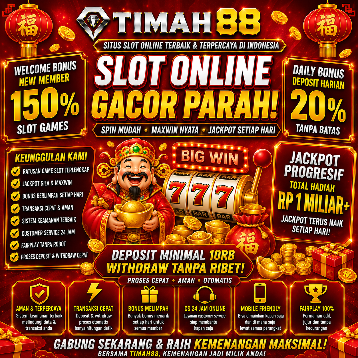 Slot Online Terpercaya dengan Game Seru dan Bonus Melimpah