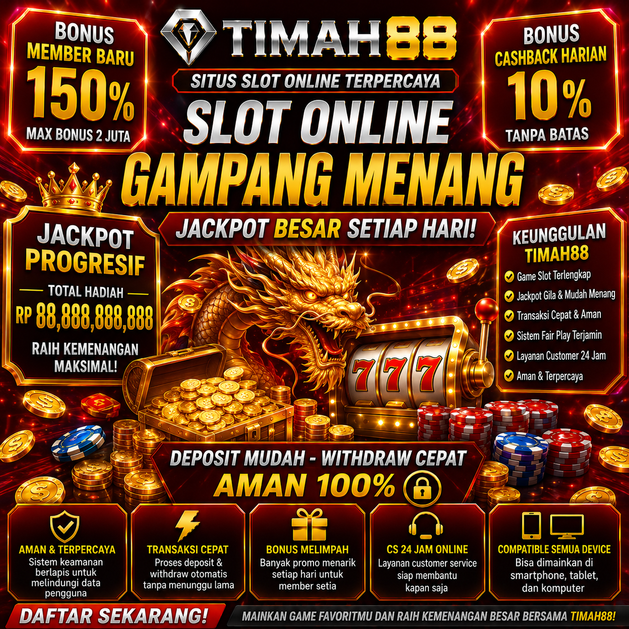 Slot Online Terbaik dengan Bonus Besar dan Jackpot Maksimal