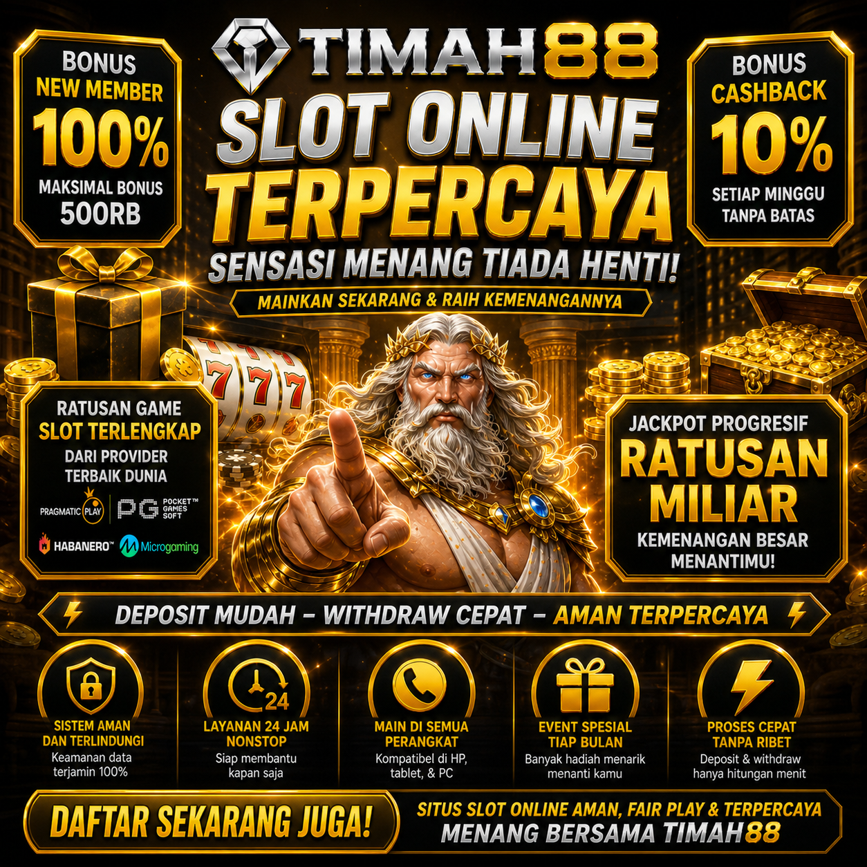 TIMAH88 Slot Online Gacor Terpercaya dengan Bonus Besar Setiap Hari