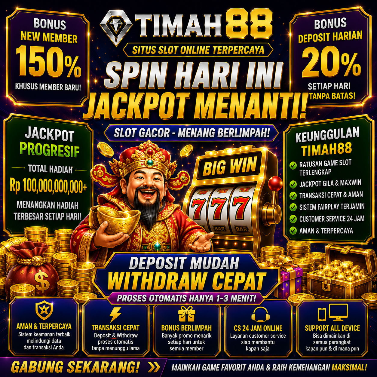 Slot Online Terpercaya dengan Bonus Besar dan Jackpot Melimpah