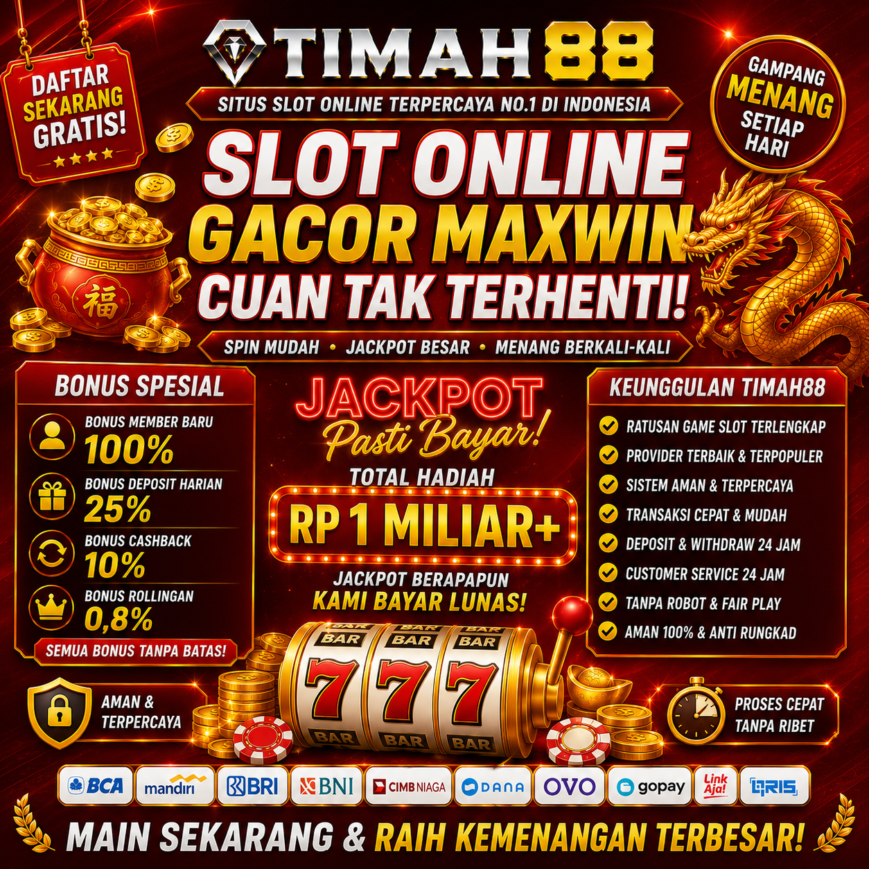 Slot Online Populer dengan Bonus Besar dan Permainan Seru