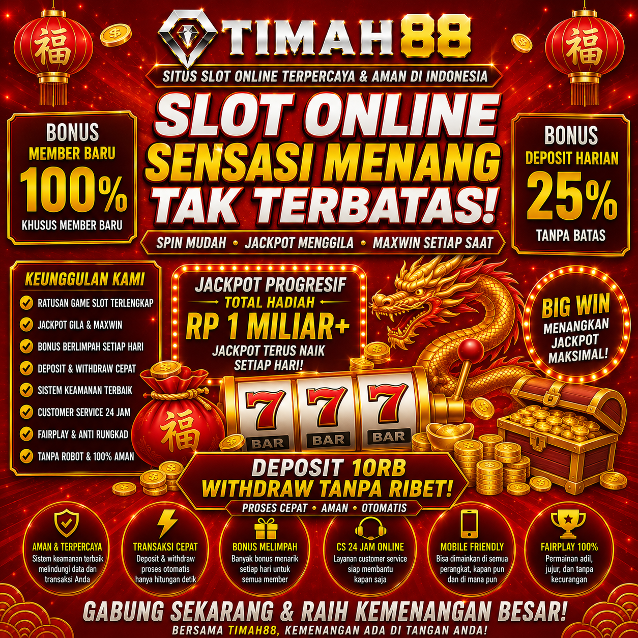 Slot Online Terpercaya dengan Peluang Menang Besar